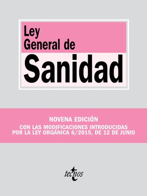 cover image of Ley General de Sanidad